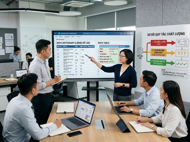 Xử lý dữ liệu nghiên cứu thị trường từ làm sạch, chuẩn hóa đến kiểm tra chất lượng